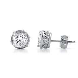 1 Carat Round Cut Real Diamond Stud Earring Jewelry