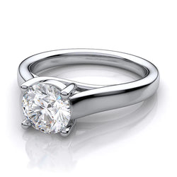 1 Carat Round Natural Diamond Engagement Solitaire Ring White Gold Jewelry