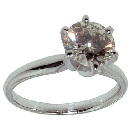 1 Carat Round Real Diamond Solitaire Engagement Ring