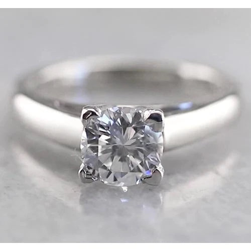 1 Carat Round Solitaire Genuine Diamond Ring