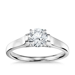 1 Carat Round Solitaire Real Diamond Engagement Ring Gold Jewelry