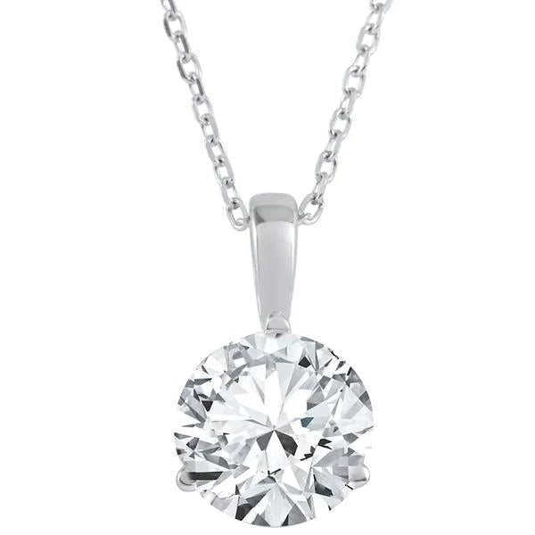 1 Carat Single Genuine Diamond Pendant