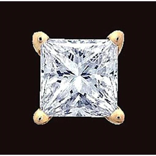 1 Carat Single Round Genuine Diamond Men's Stud Earring 14K White Gold