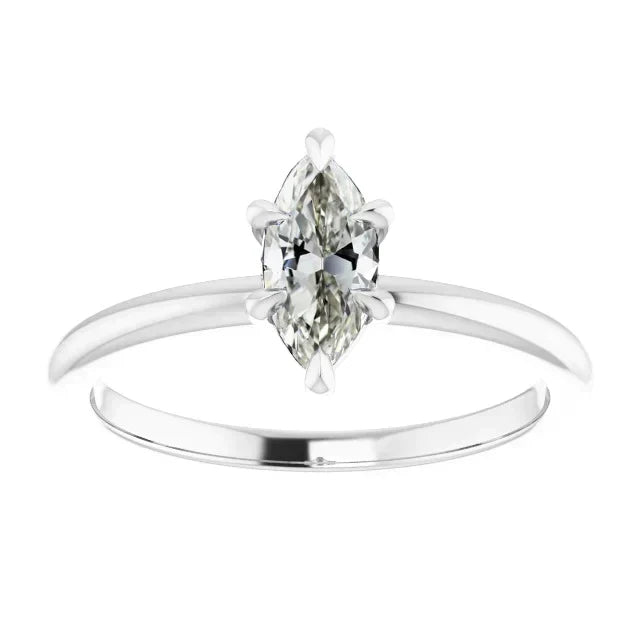 Diamond Solitaire Engagement Ring 1-ct 14K White Gold – main view