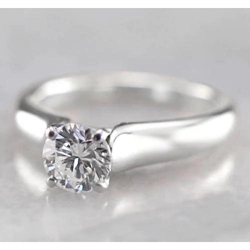 Solitaire Natural Diamond Engagement Ring Women Jewelry New