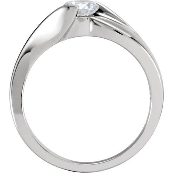 1 Carat Solitaire Real Diamond Engagement Ring 14K