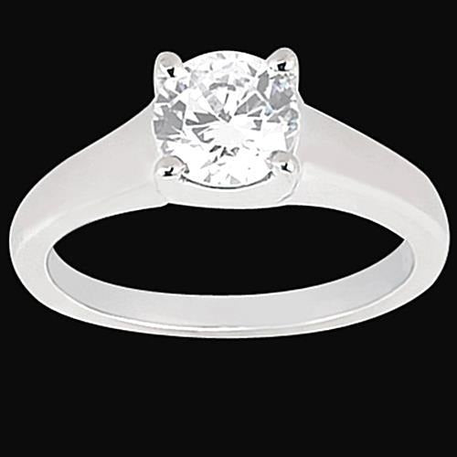 1 Carat Solitaire Real Diamond Engagement Ring White Gold Jewelry New - Solitaire Ring-harrychadent.ca