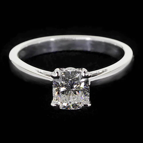 1 Carat Sparkling Radiant Genuine Diamond Ring