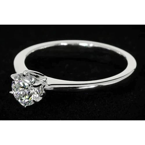 1 Carat Thin Band Natural Earth Mined Diamond Engagement Ring