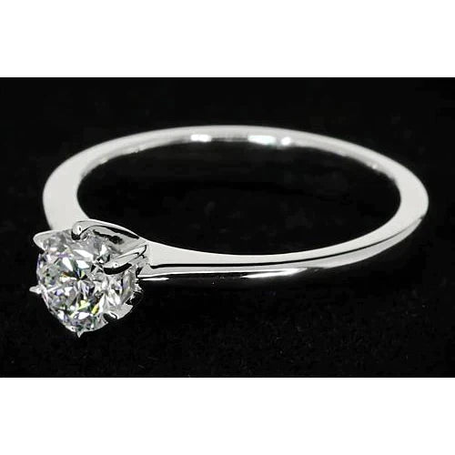  Thin Band Real Diamond Engagement Ring