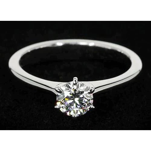1 Carat Thin Band Real Diamond Engagement Ring