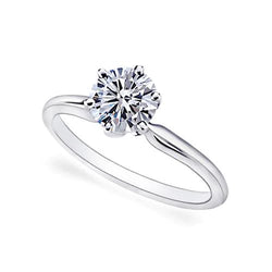 1 Carat Women Genuine Diamond Solitaire Engagement Ring