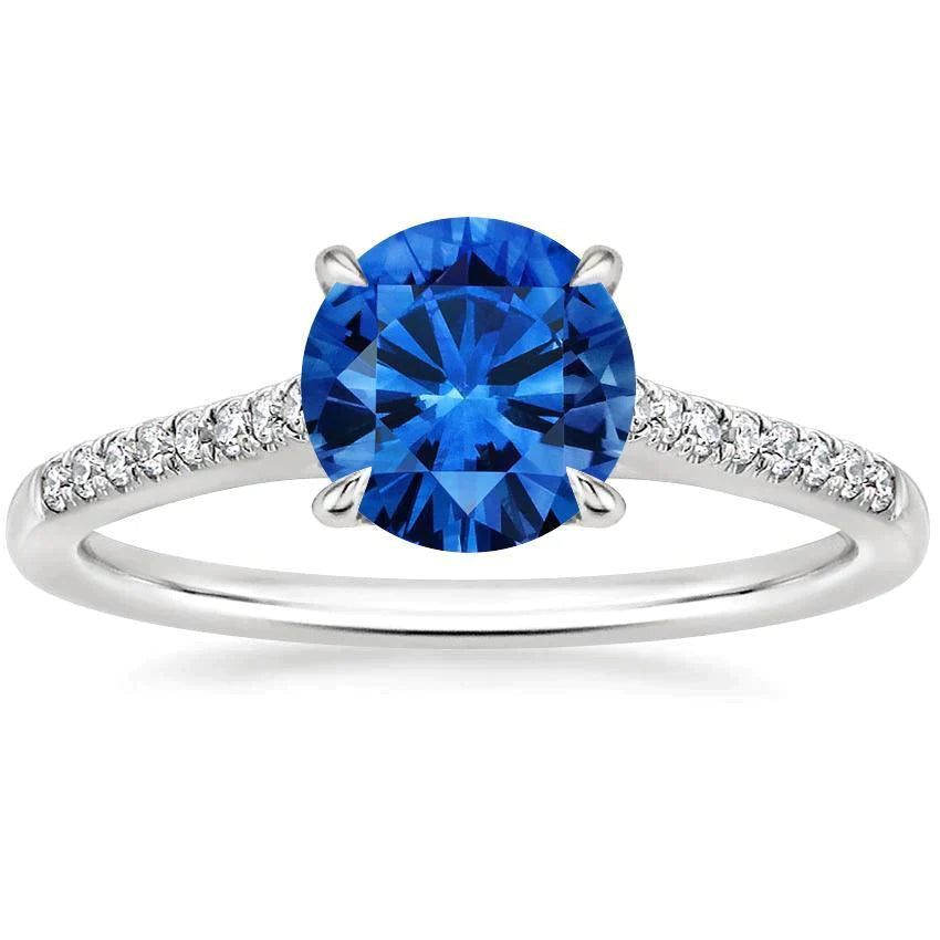 1 Ct Sapphire Ring With Diamonds