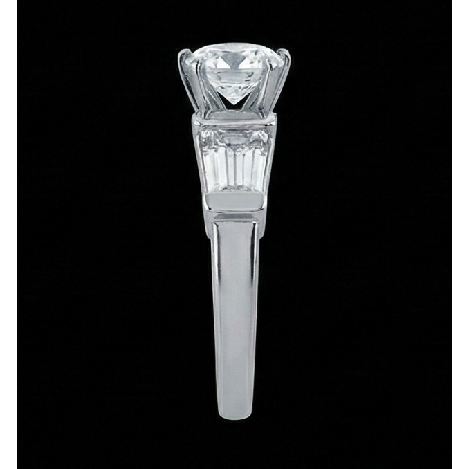 2.01 Carat Natural Earth Mined Diamond ( Not Lab Grown )s Three Stone Style Engagement Ring New