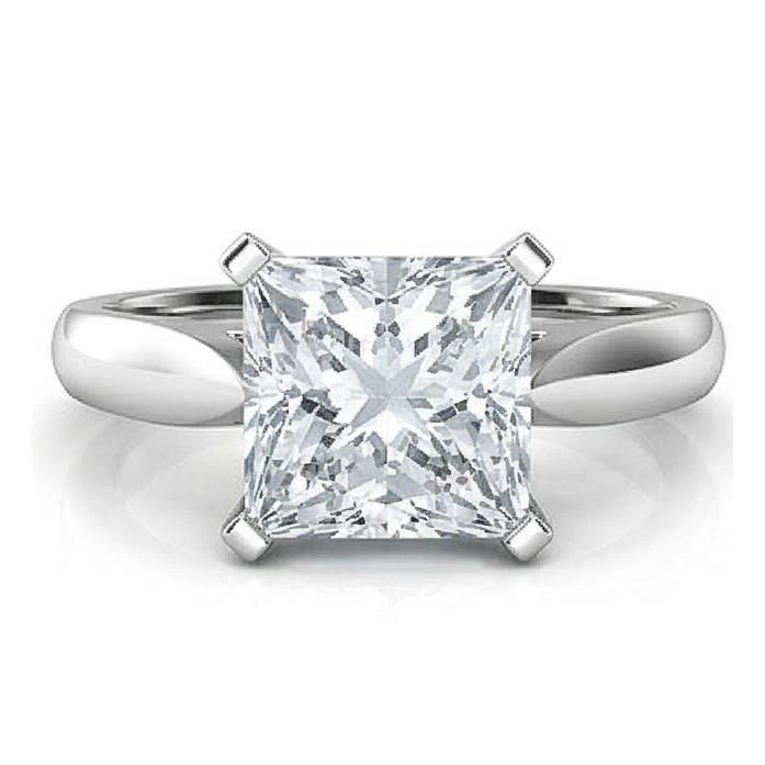 2.25 Carat Solitaire Real Natural Earth Mined Diamond ( Not Lab Grown )  Anniversary Ring 14K White Gold
