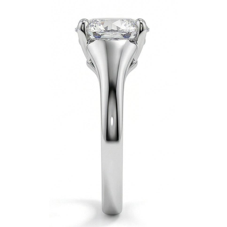 2.25 Ct Brilliant Cut Solitaire White Gold Real Natural Earth Mined Diamond ( Not Lab Grown ) Wedding Ring