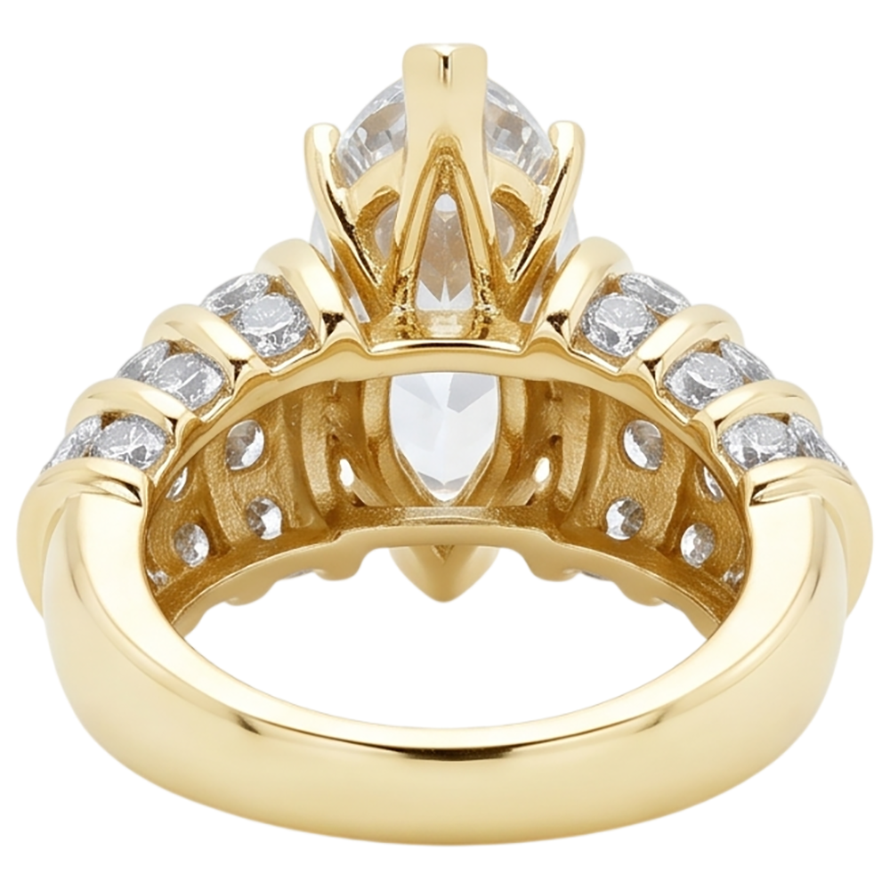 2.5 Ct. Real Natural Earth Mined Diamond ( Not Lab Grown )s Engagement Ring Marquise Diamonds Yellow Gold