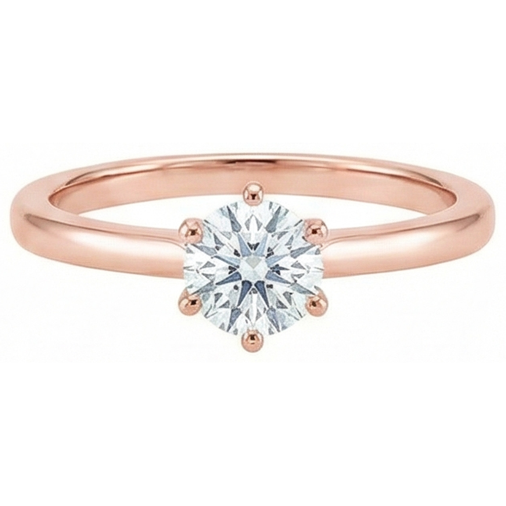 natural round diamond 2.50ct ring side angle