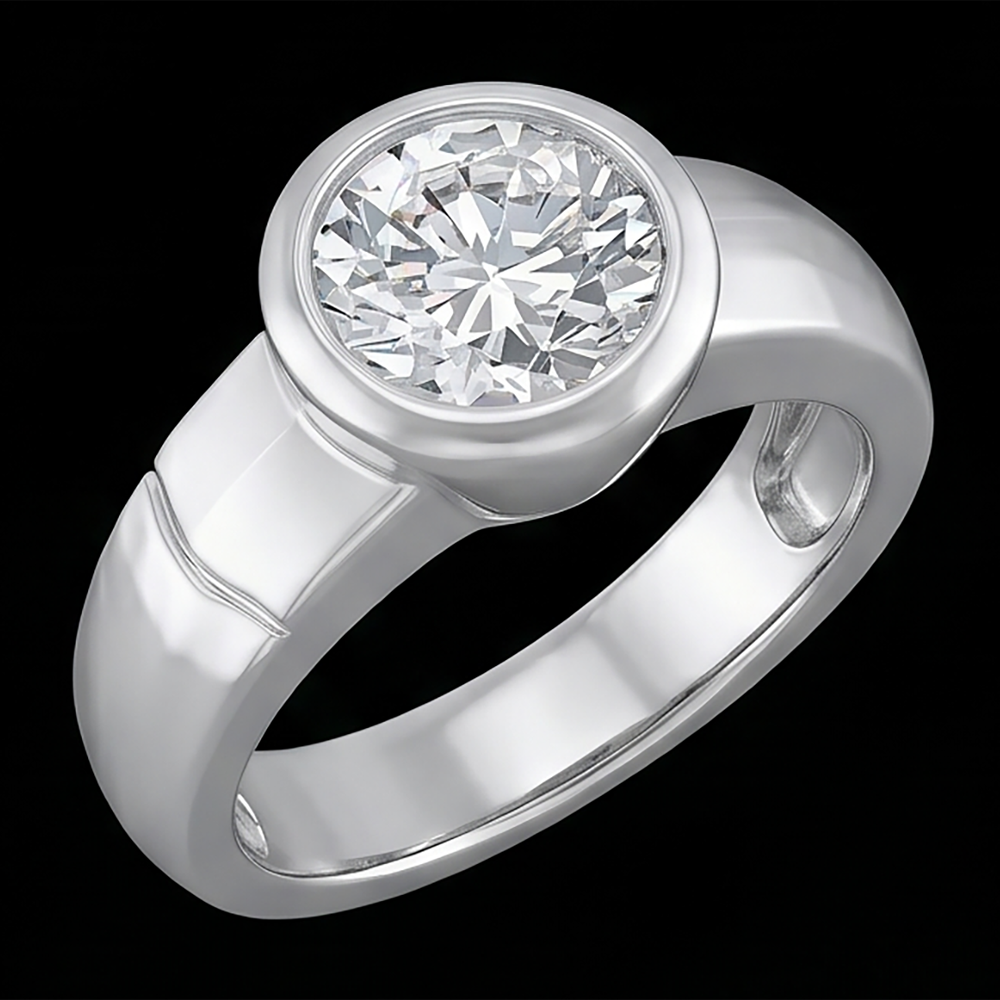 2.50 Carat Natural Earth Mined Diamond ( Not Lab Grown )  Solitaire Ring H Si1 Men's Jewelry