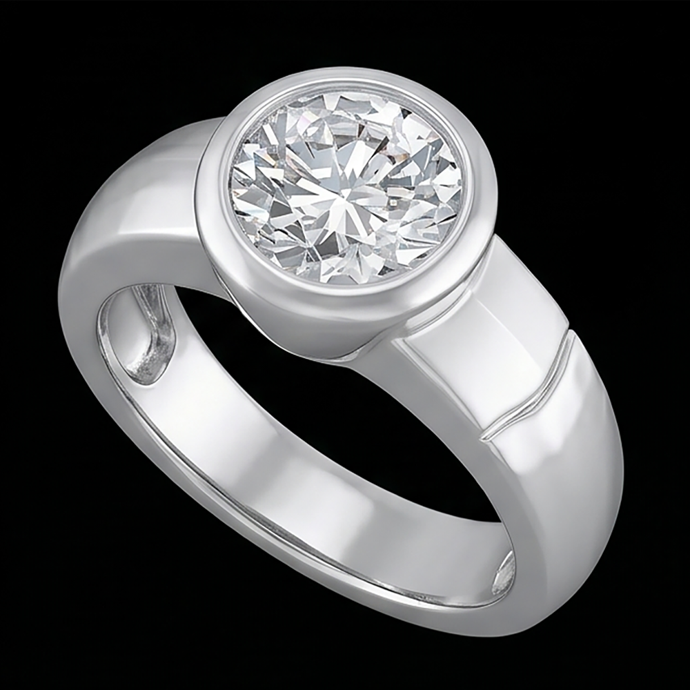 2.50 Carat Natural Earth Mined Diamond ( Not Lab Grown )  Solitaire Ring H Si1 Men's Jewelry