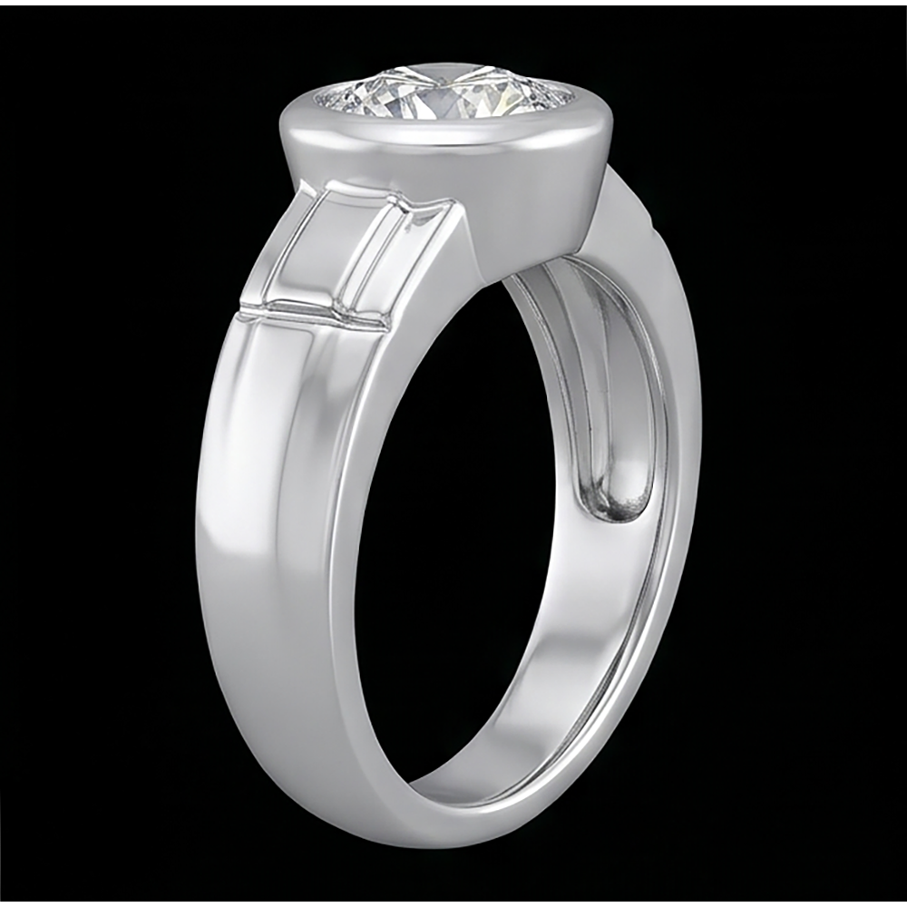 2.50 Carat Natural Earth Mined Diamond ( Not Lab Grown )  Solitaire Ring H Si1 Men's Jewelry