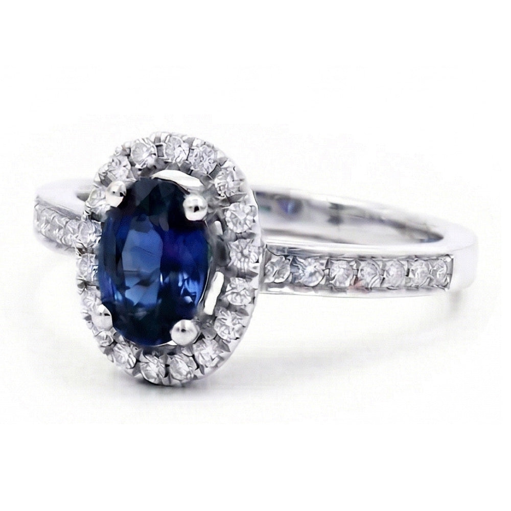 natural round sapphire 2.50ct ring side angle