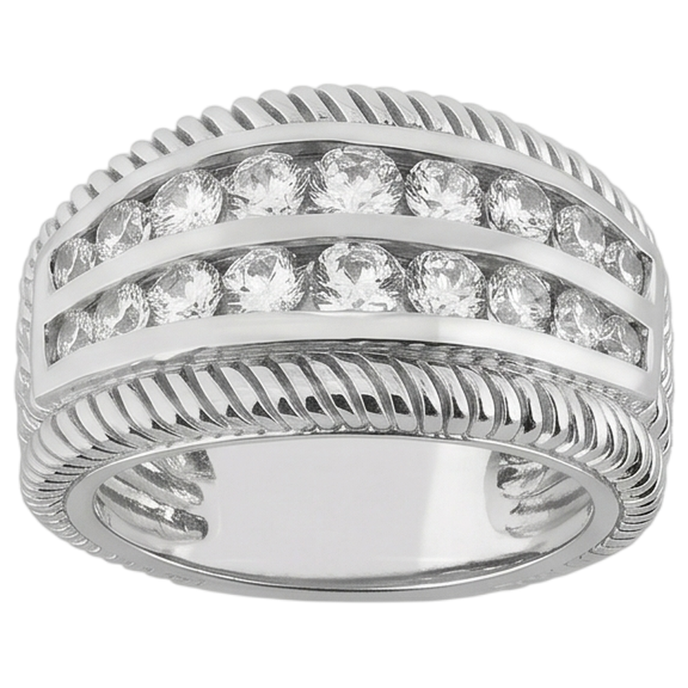 2.50 Carats Round Natural Earth Mined Diamond ( Not Lab Grown )  Right Hand Anniversary Ring