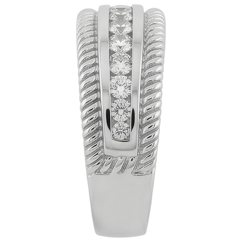 2.50 Carats Round Natural Earth Mined Diamond ( Not Lab Grown )  Right Hand Anniversary Ring