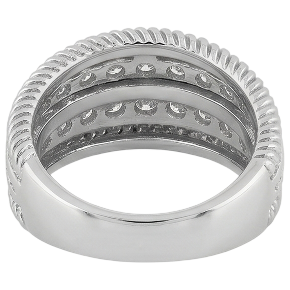 2.50 Carats Round Natural Earth Mined Diamond ( Not Lab Grown )  Right Hand Anniversary Ring