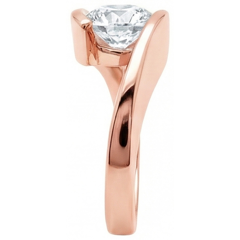 2.50 Ct. Genuine Natural Earth Mined Diamond ( Not Lab Grown )  Solitaire Engagement Ring Rose Gold New