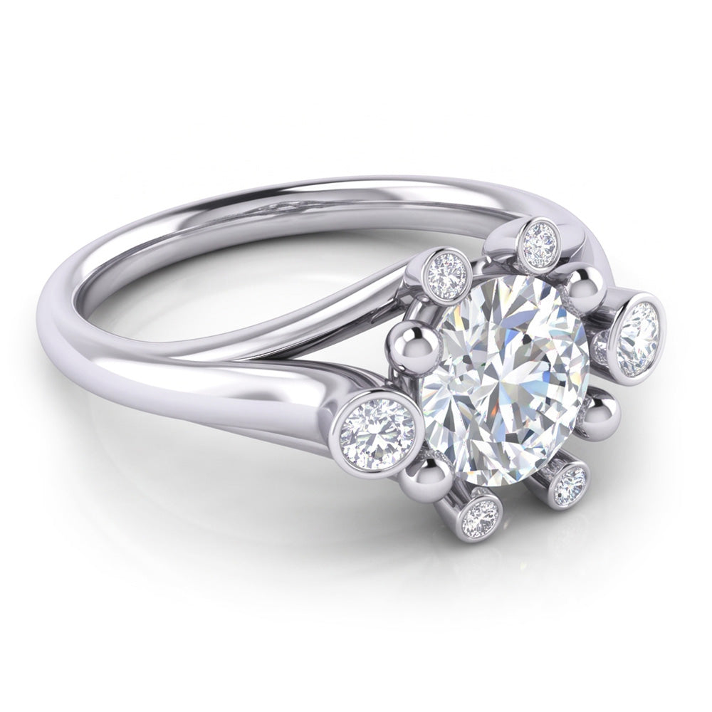 2.50 Ct Gorgeous Round Genuine Natural Earth Mined Diamond ( Not Lab Grown ) Wedding Ring Split Shank White Gold 14K