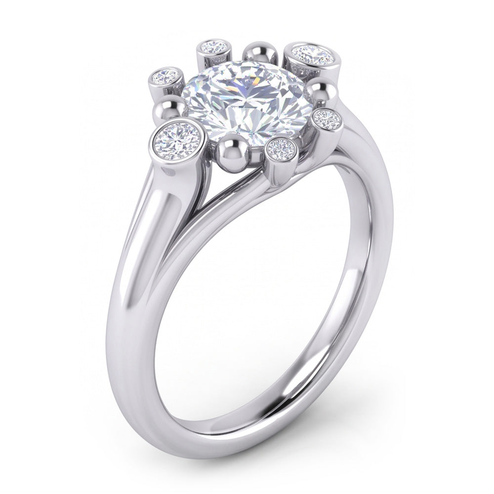 2.50 Ct Gorgeous Round Genuine Natural Earth Mined Diamond ( Not Lab Grown ) Wedding Ring Split Shank White Gold 14K