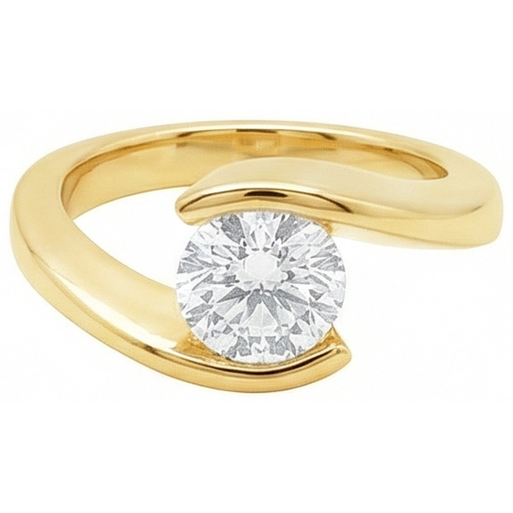 2.50 Ct. Sparkling Real Natural Earth Mined Diamond ( Not Lab Grown )  Engagement Ring Yellow Gold