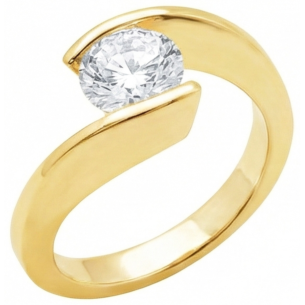 2.50 Ct. Sparkling Real Natural Earth Mined Diamond ( Not Lab Grown )  Engagement Ring Yellow Gold