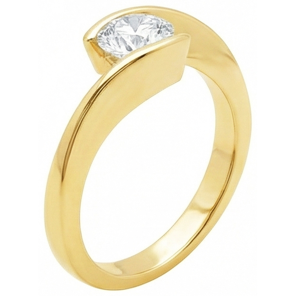 2.50 Ct. Sparkling Real Natural Earth Mined Diamond ( Not Lab Grown )  Engagement Ring Yellow Gold