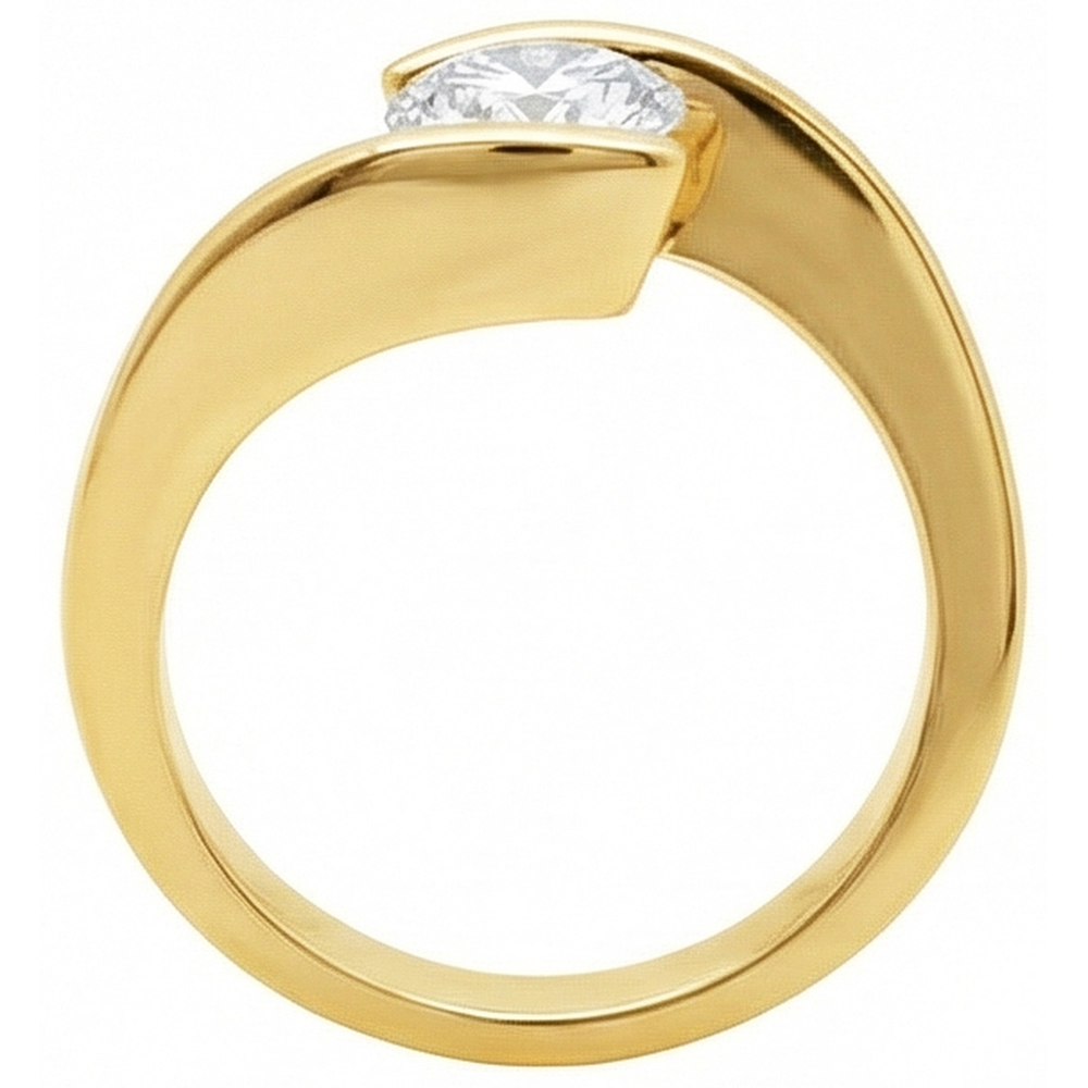 2.50 Ct. Sparkling Real Natural Earth Mined Diamond ( Not Lab Grown )  Engagement Ring Yellow Gold