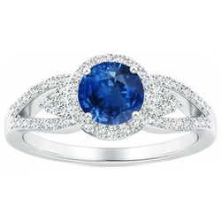 Natural Sapphire Ring 2.65ct - White Gold 14K
