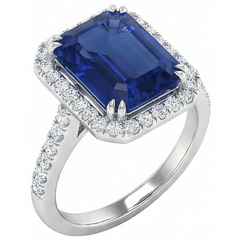natural emerald sapphire 2.70ct ring side angle