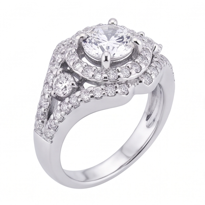 2.72 Ct. Big Real Natural Earth Mined Diamond ( Not Lab Grown )  Ring White Gold Anniversary Jewelry