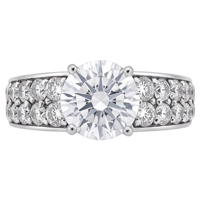 2.75 Carat New Natural Earth Mined Diamond ( Not Lab Grown )s Anniversary Ring White Gold