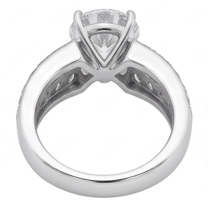 2.75 Carat New Natural Earth Mined Diamond ( Not Lab Grown )s Anniversary Ring White Gold