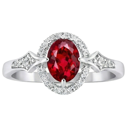 Natural Ruby Ring 2.75ct - White Gold 14K