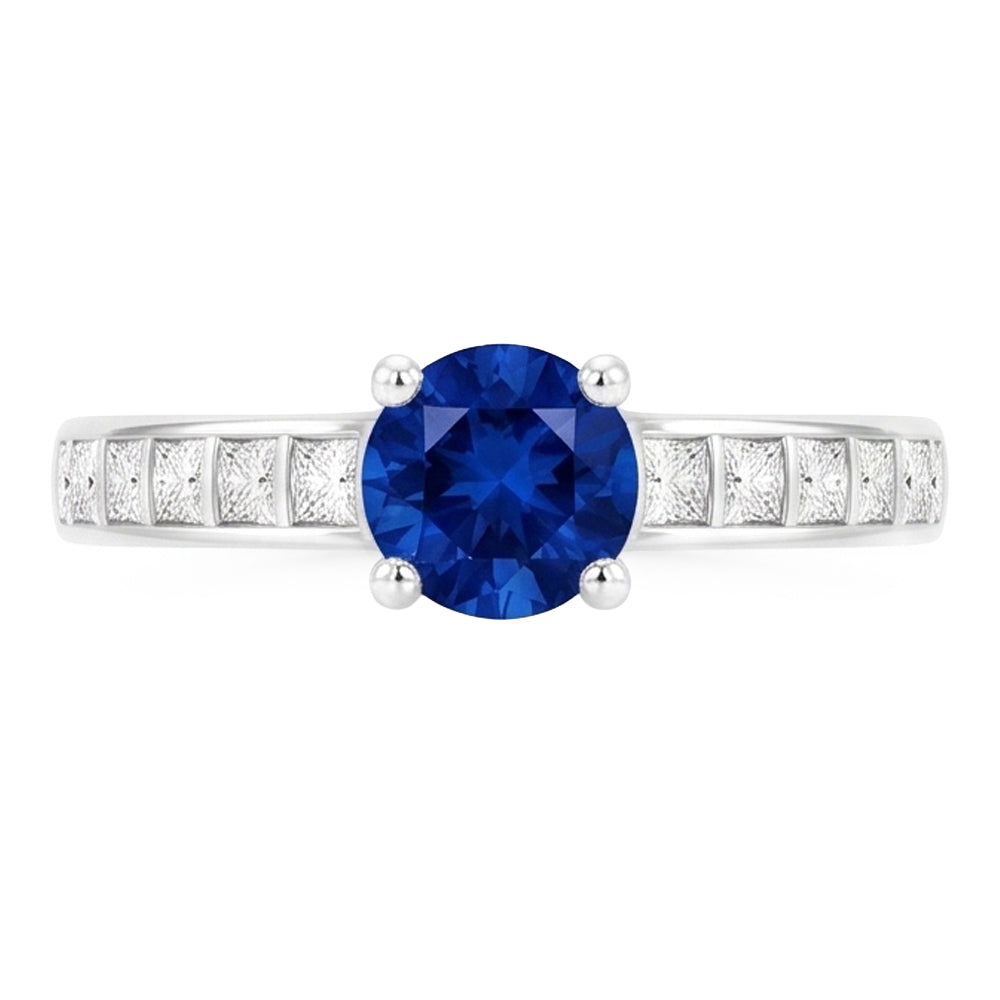 2 Carat Genuine Ceylon Sapphire Womens Ring