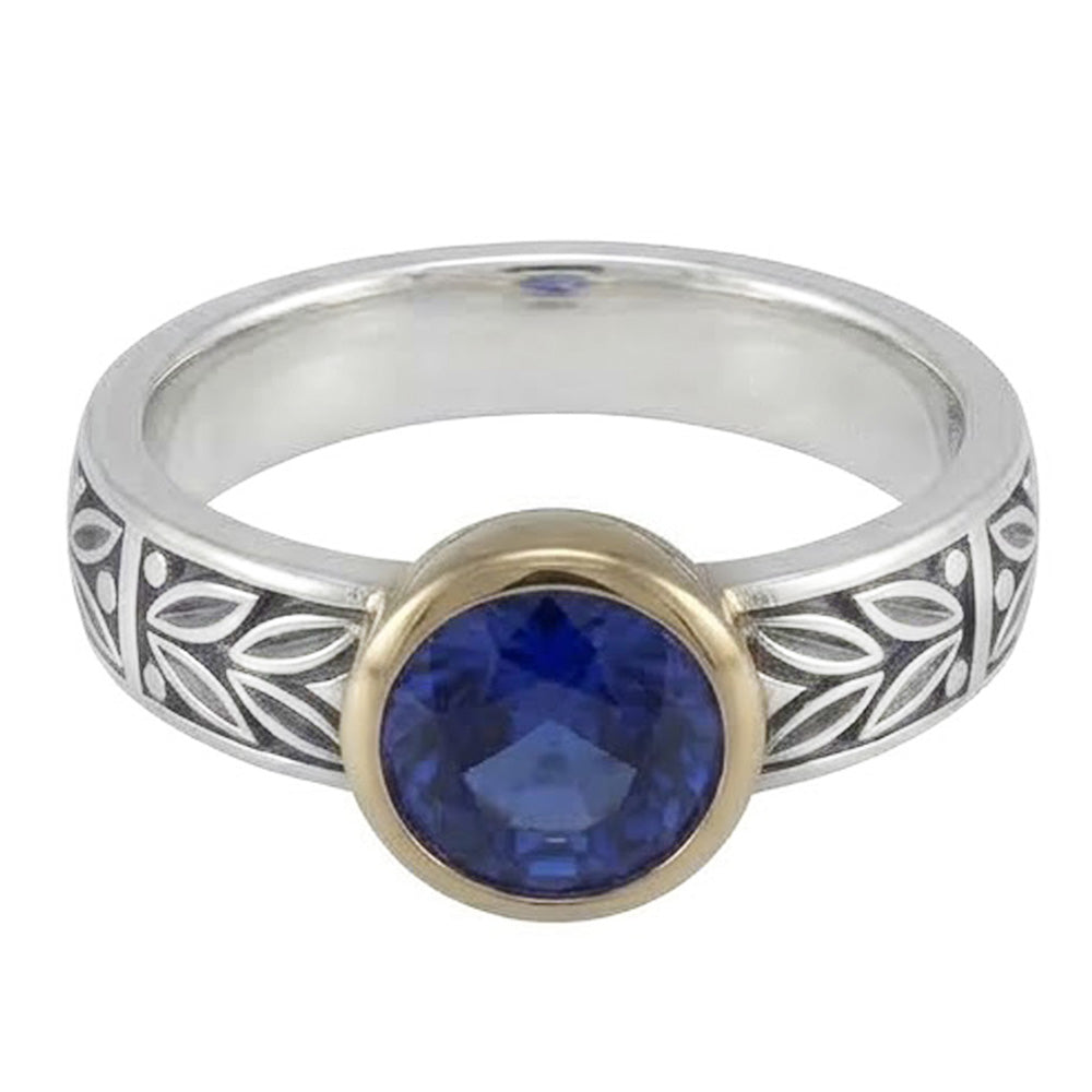 2 Carat Solitaire Ring Round Tanzanite AAA Antique Style Jewelry