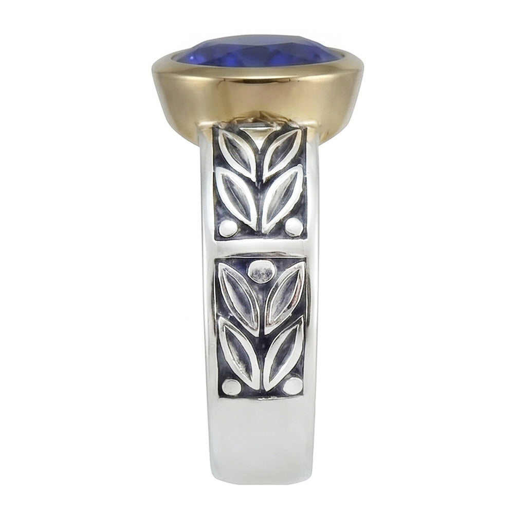 2 Carat Solitaire Ring Round Tanzanite AAA Antique Style Jewelry