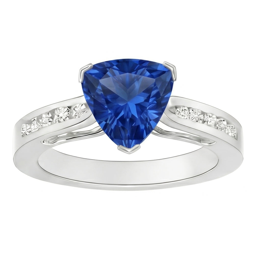 natural round sapphire 2ct ring side angle