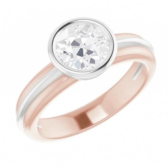 natural round diamond 2ct watch side angle