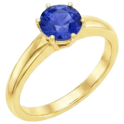 Natural Sapphire Ring 2ct - Yellow Gold 14K