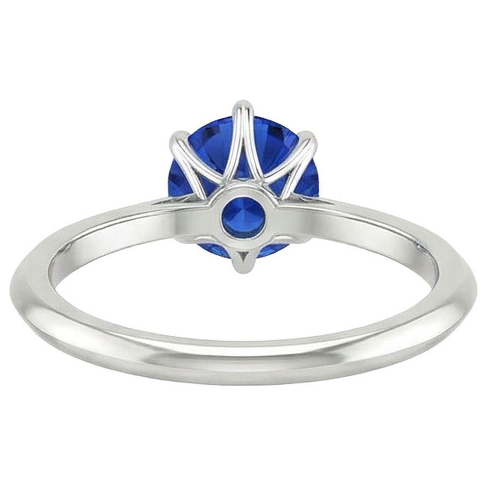 2 Ct Genuine Sapphire Solitaire Ring