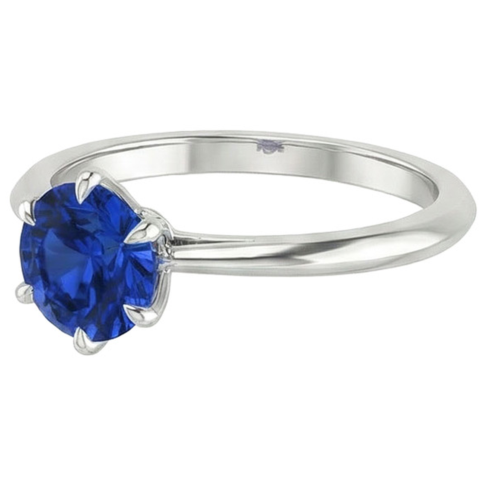 2 Ct Genuine Sapphire Solitaire Ring